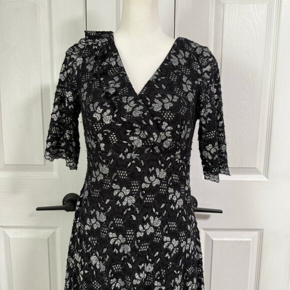 Rabbit Rabbit Rabbit Women's Floral Lace V-Neck Dress Size 6 - Picture 4 of 16